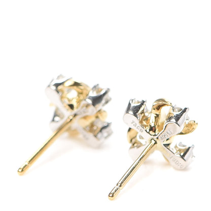 Tiffany Platinum 18K Yellow Gold Diamond Schlumberger Lynn Earrings 3 of 4