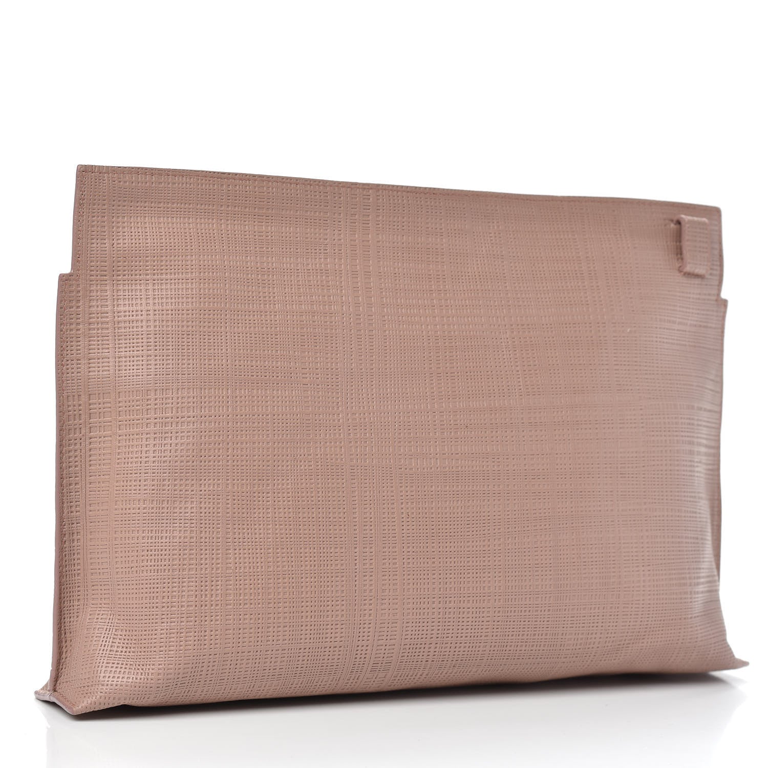 Loewe Calfskin Linen Embossed Large T Pouch Blush 3 of 9