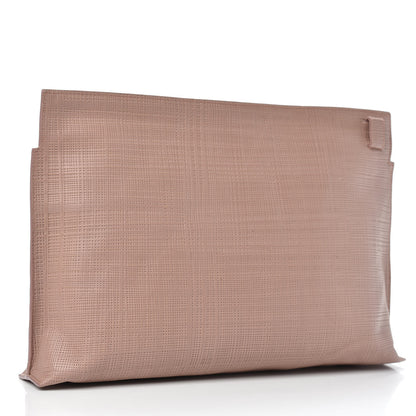 Loewe Calfskin Linen Embossed Large T Pouch Blush 3 of 9