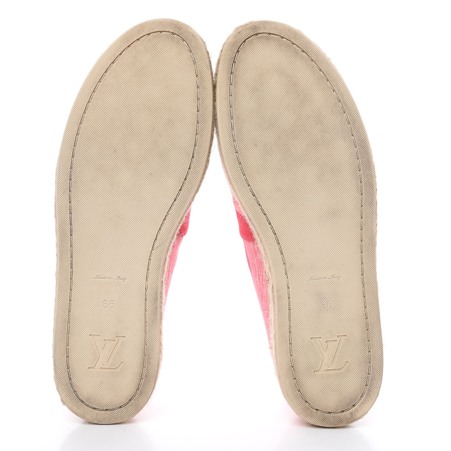 Louis Vuitton Canvas Blue Shore Espadrille Flats 36 Corail 5 of 10
