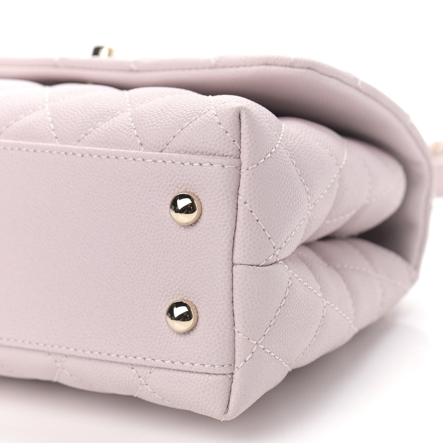 Caviar Quilted Mini Coco Handle Flap Lilas Lilac