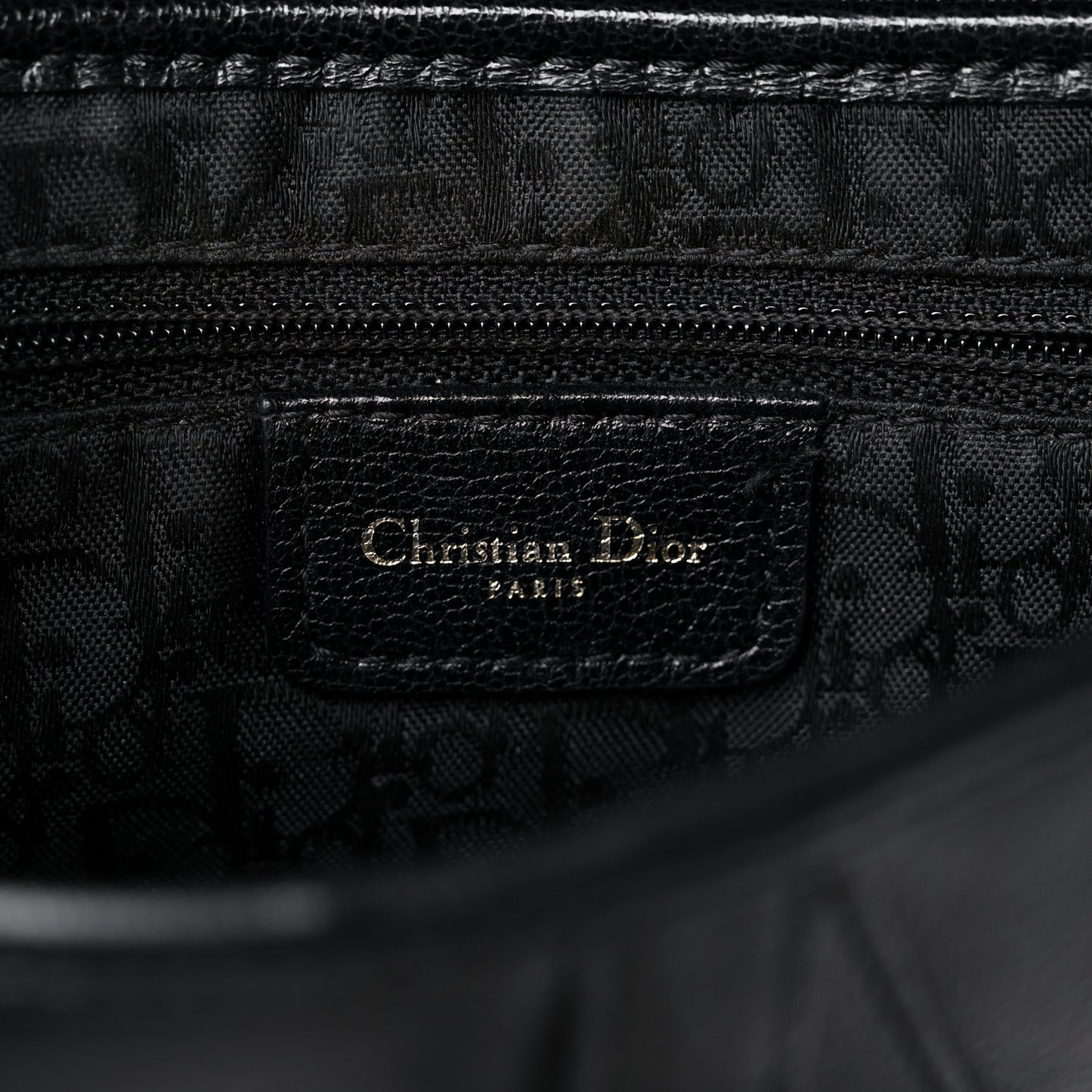 Shiny Goatskin Saddle Bag Black