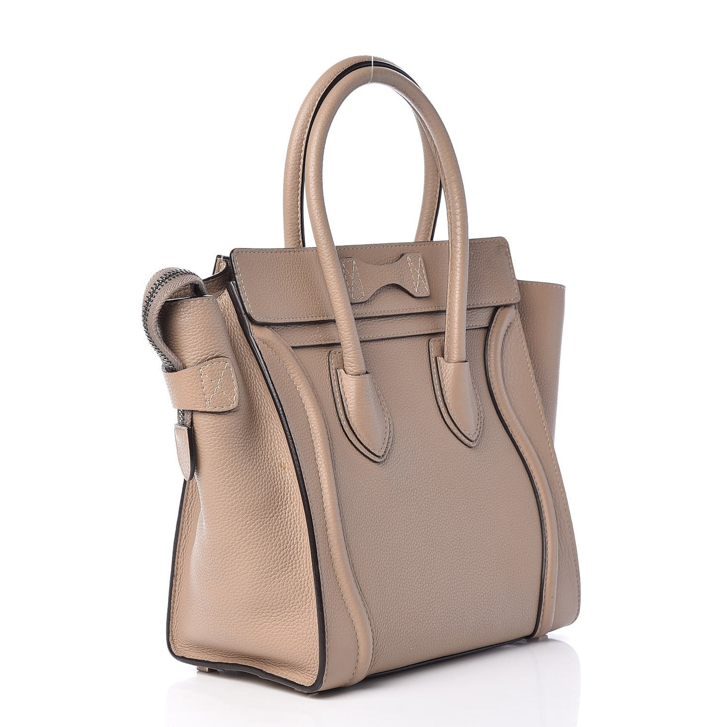 Drummed Calfskin Micro Luggage Dune