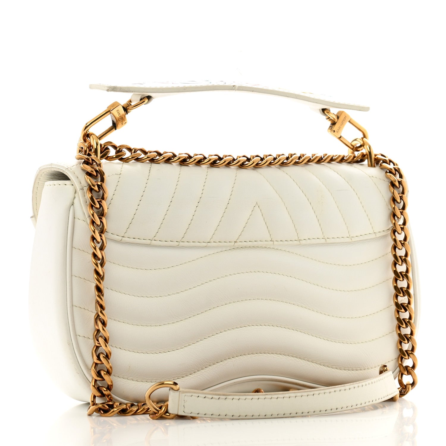 Louis Vuitton Calfskin New Wave Chain PM White 3 of 16