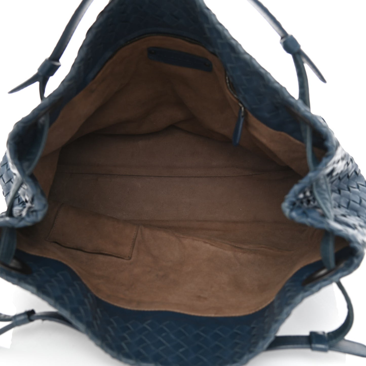 Nappa Intrecciato Medium Garda Bag Blue