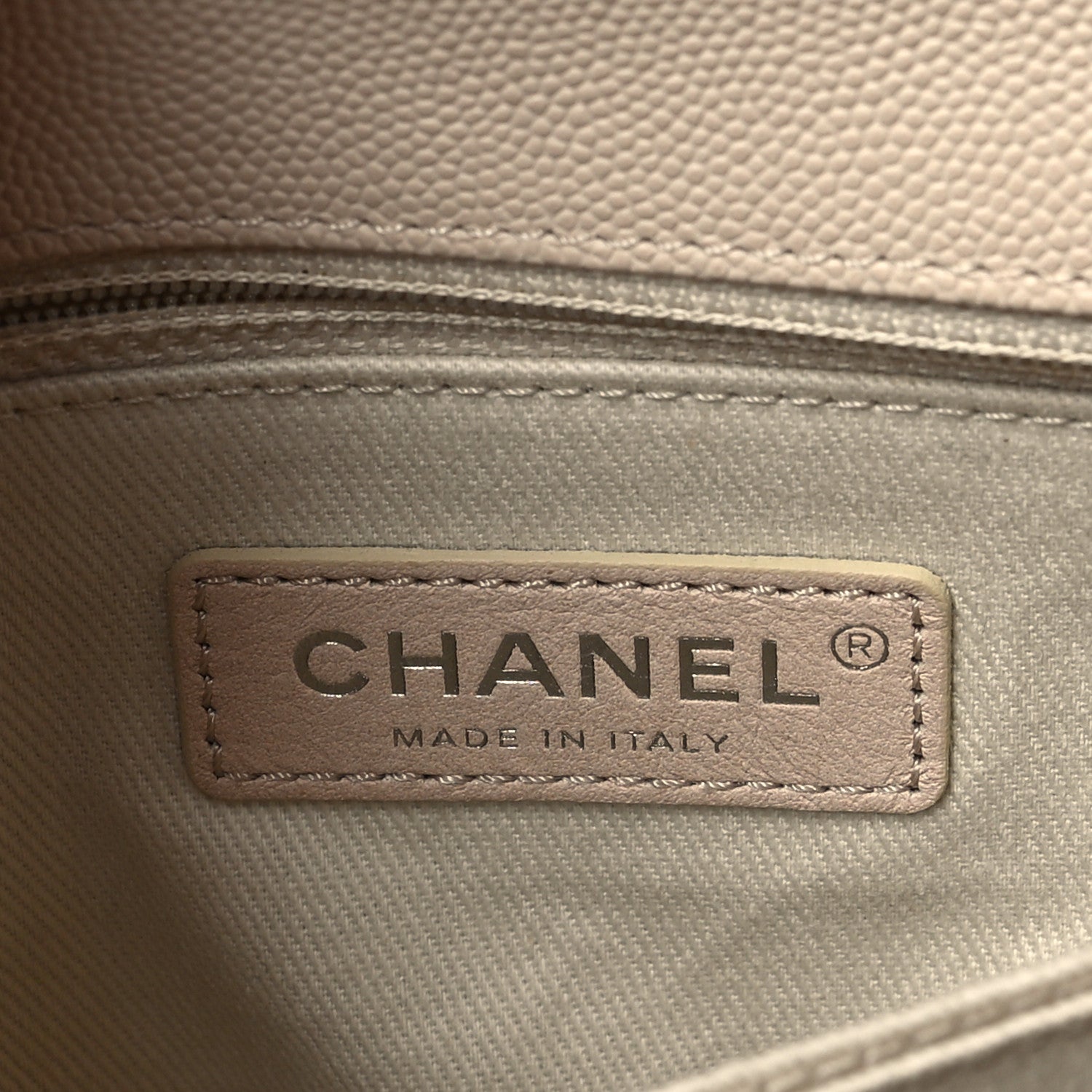 Chanel Caviar Chevron Quilted Mini Coco Handle Flap Beige 6 of 9