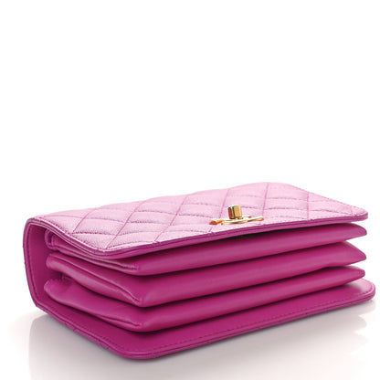 Chanel Caviar Quilted Mini Top Handle Flap Dark Pink 4 of 10