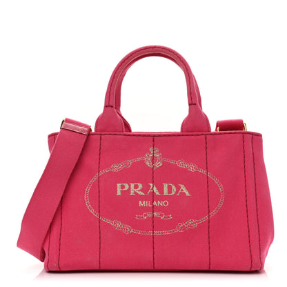 Prada Canapa Small Logo Tote Peonia 1 of 11