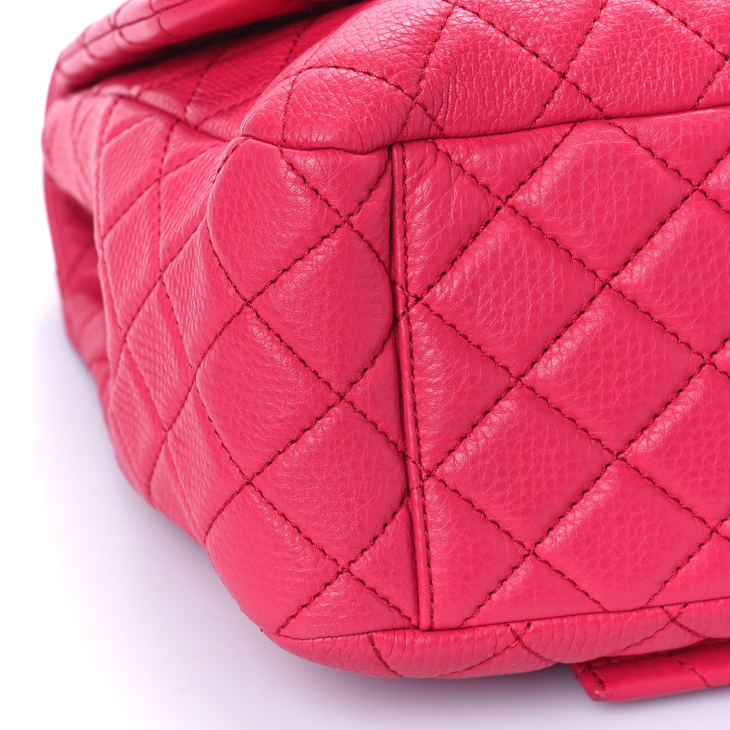 Chanel Calfskin Quilted Small XXL Travel Flap Bag Dark Pink 8 of 9