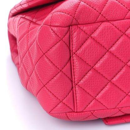 Chanel Calfskin Quilted Small XXL Travel Flap Bag Dark Pink 8 of 9
