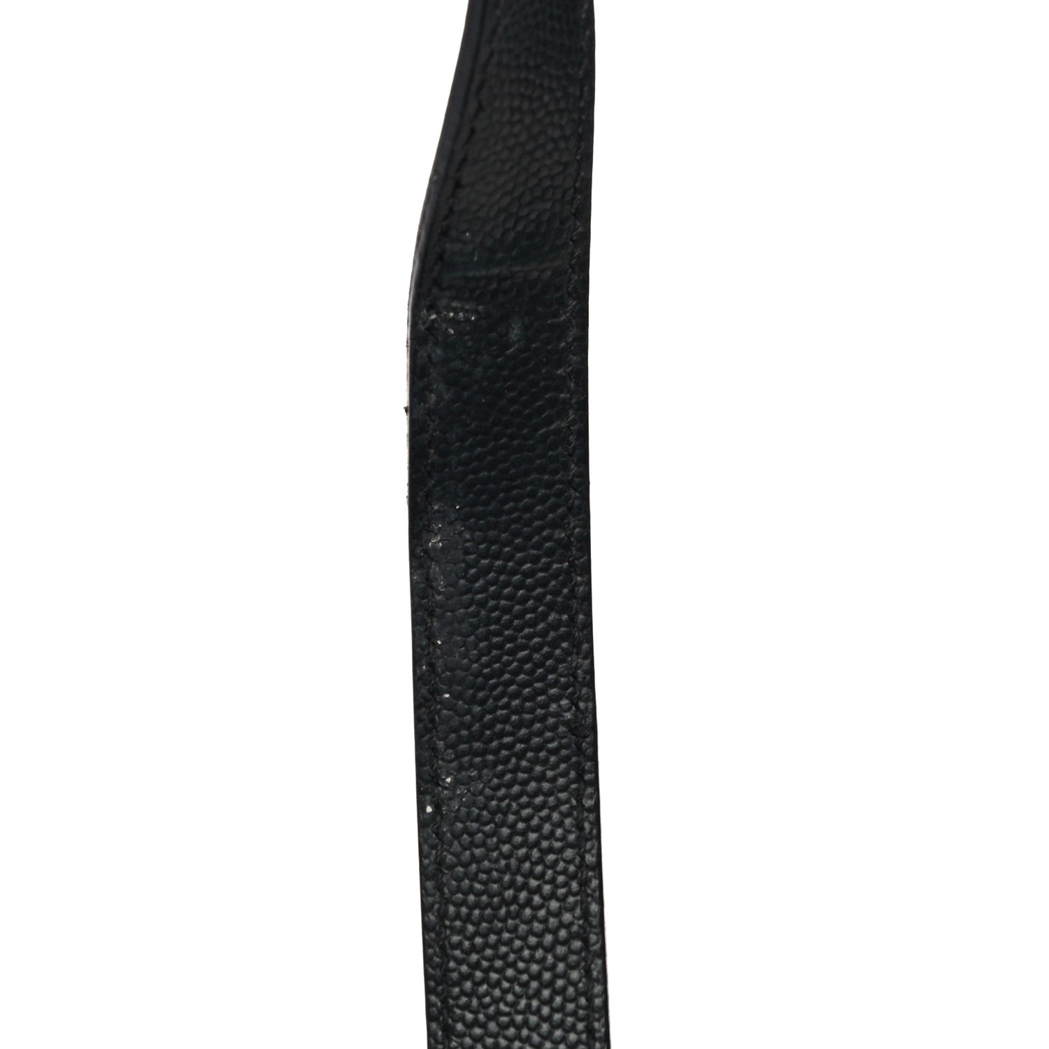 Saint Laurent Grain De Poudre Matelasse Chevron Monogram Shopping Bag Black 12 of 13