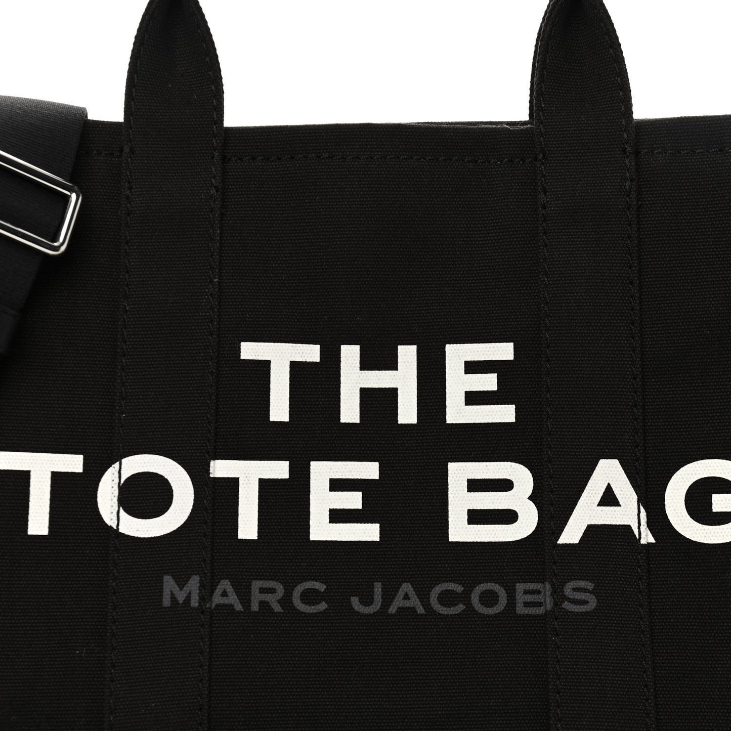 Cotton Canvas Medium The Traveler Tote Bag Black