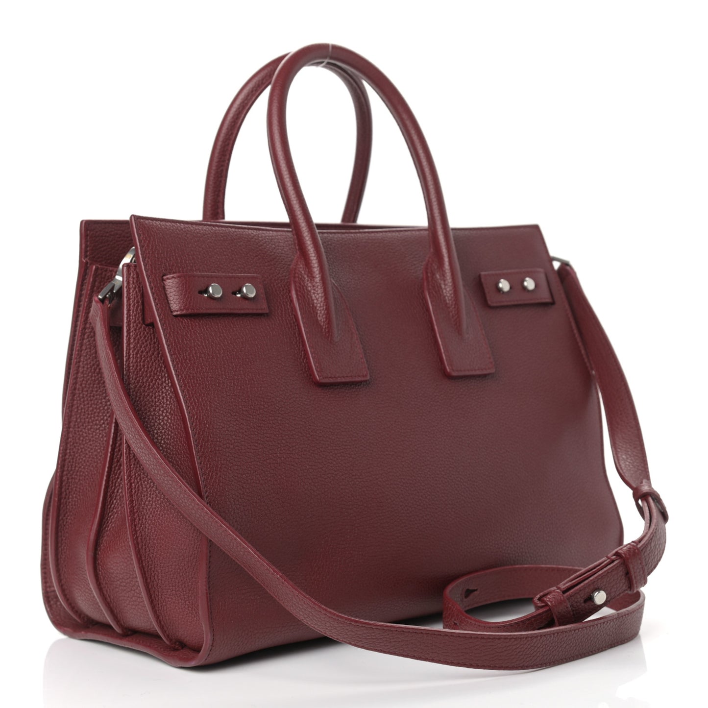 Grained Calfskin Small Supple Sac De Jour Dark Pallisandre