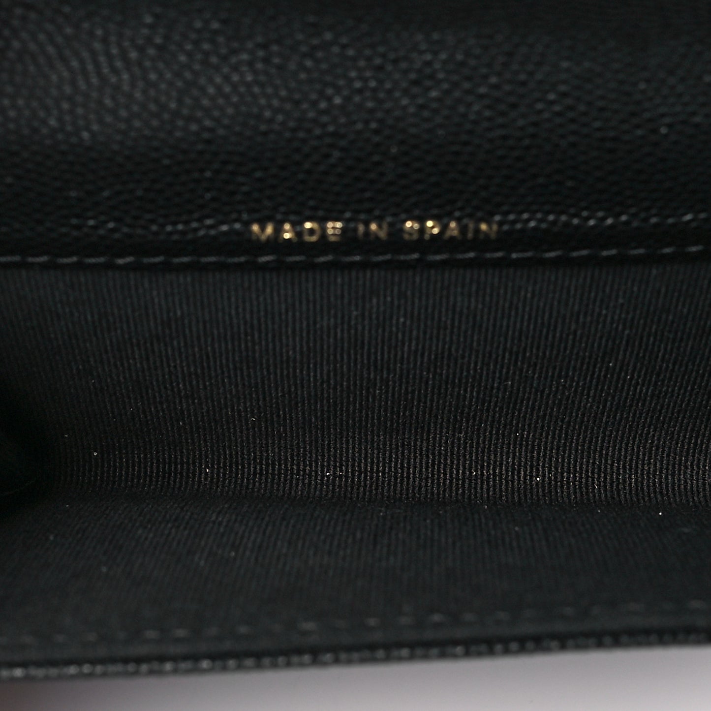 Caviar Quilted Enamel Coco Casino Flap Card Holder Wallet Black