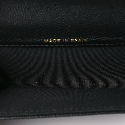 Chanel Caviar Quilted Enamel Coco Casino Flap Card Holder Wallet Black 5 of 8