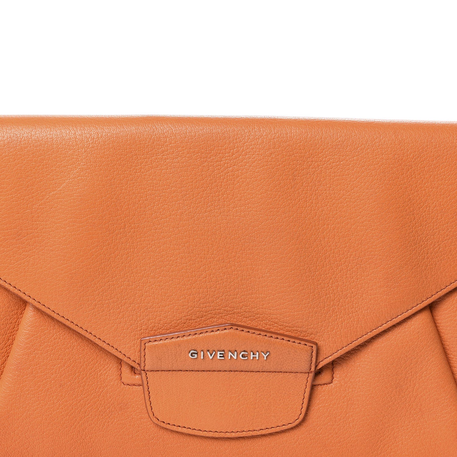 Givenchy Sugar Goatskin Medium Antigona Envelope Clutch Orange 10 of 10