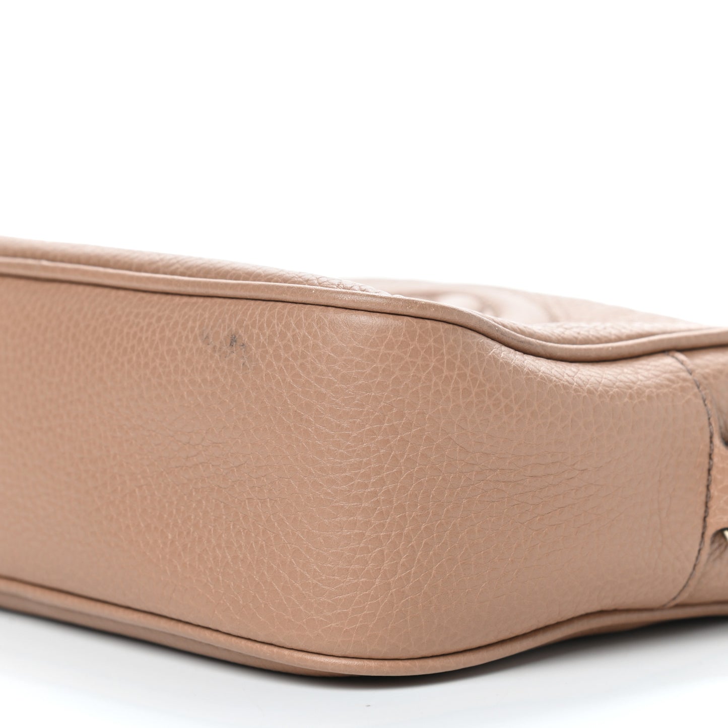 Pebbled Calfskin Small Soho Disco Bag Rose Beige