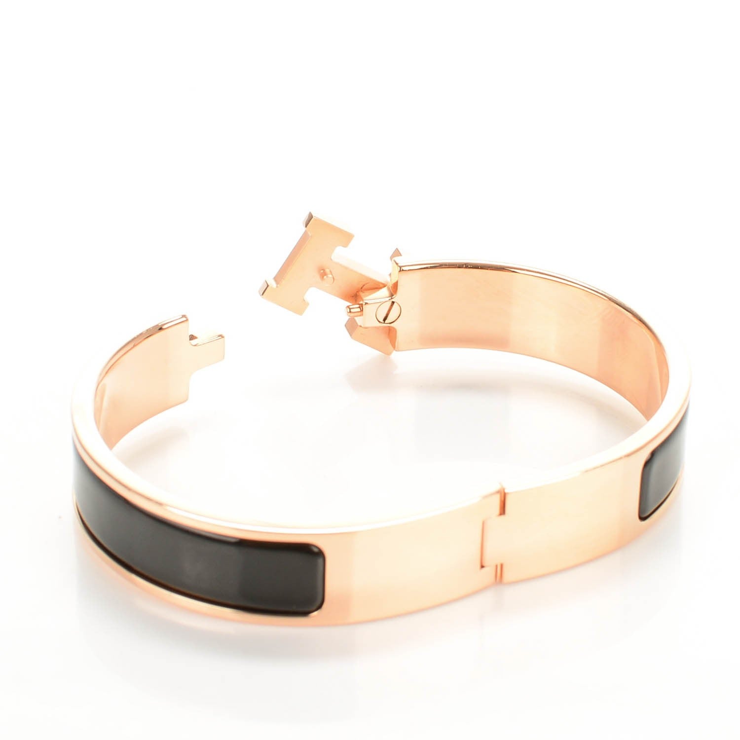 Hermes Enamel Narrow Clic Clac H Bracelet PM Black 4 of 5