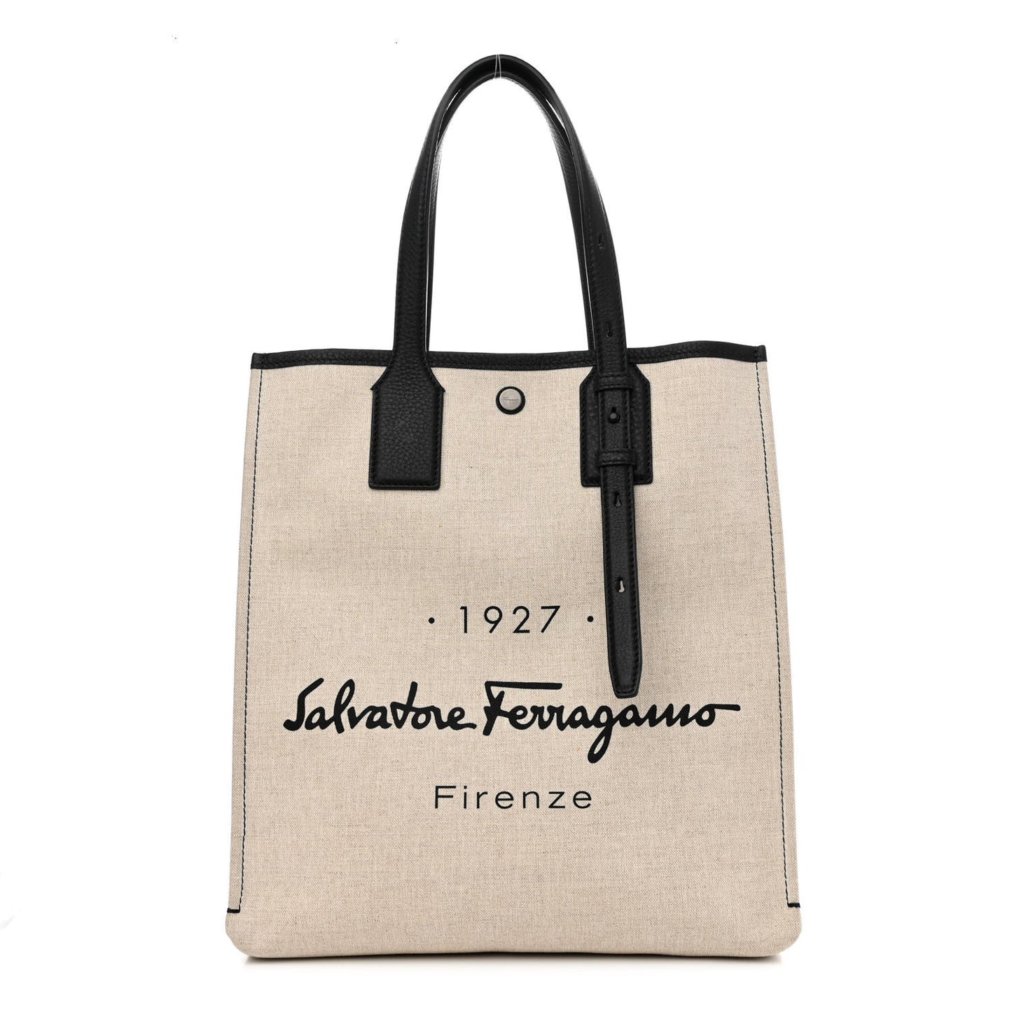 Canvas 1927 Signature Tote Beige Black