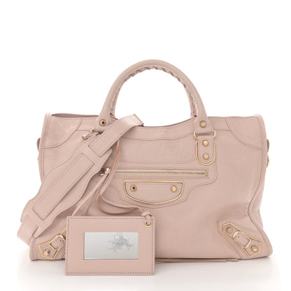 Balenciaga Chevre Gold Metallic Edge Hardware City Rose Aubepine Bois de Rose 3 of 14