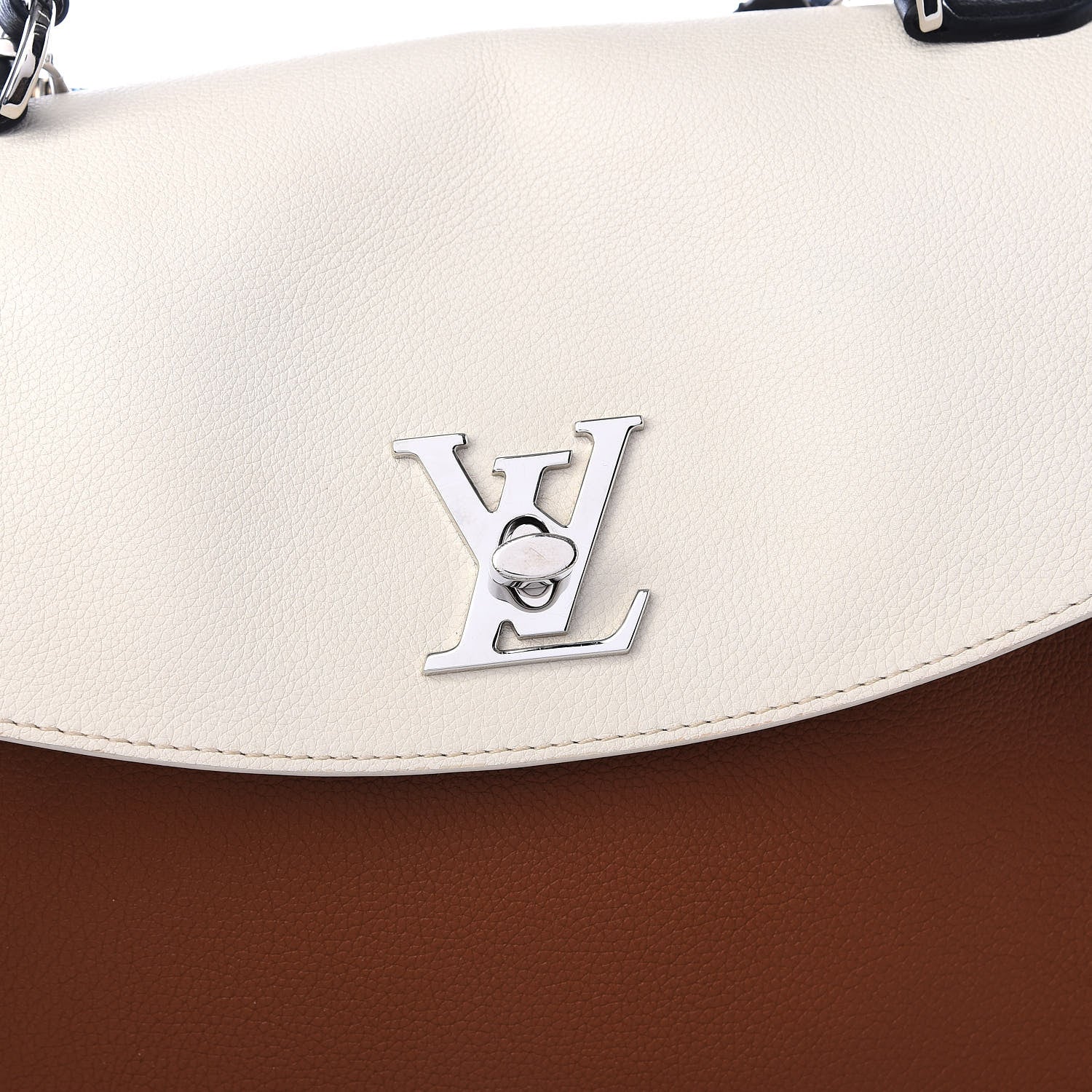 Louis Vuitton Soft Calfskin Lockme Ever Caramel Creme Black 9 of 9