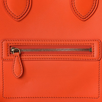 Celine Smooth Calfskin Mini Luggage Orange 12 of 12