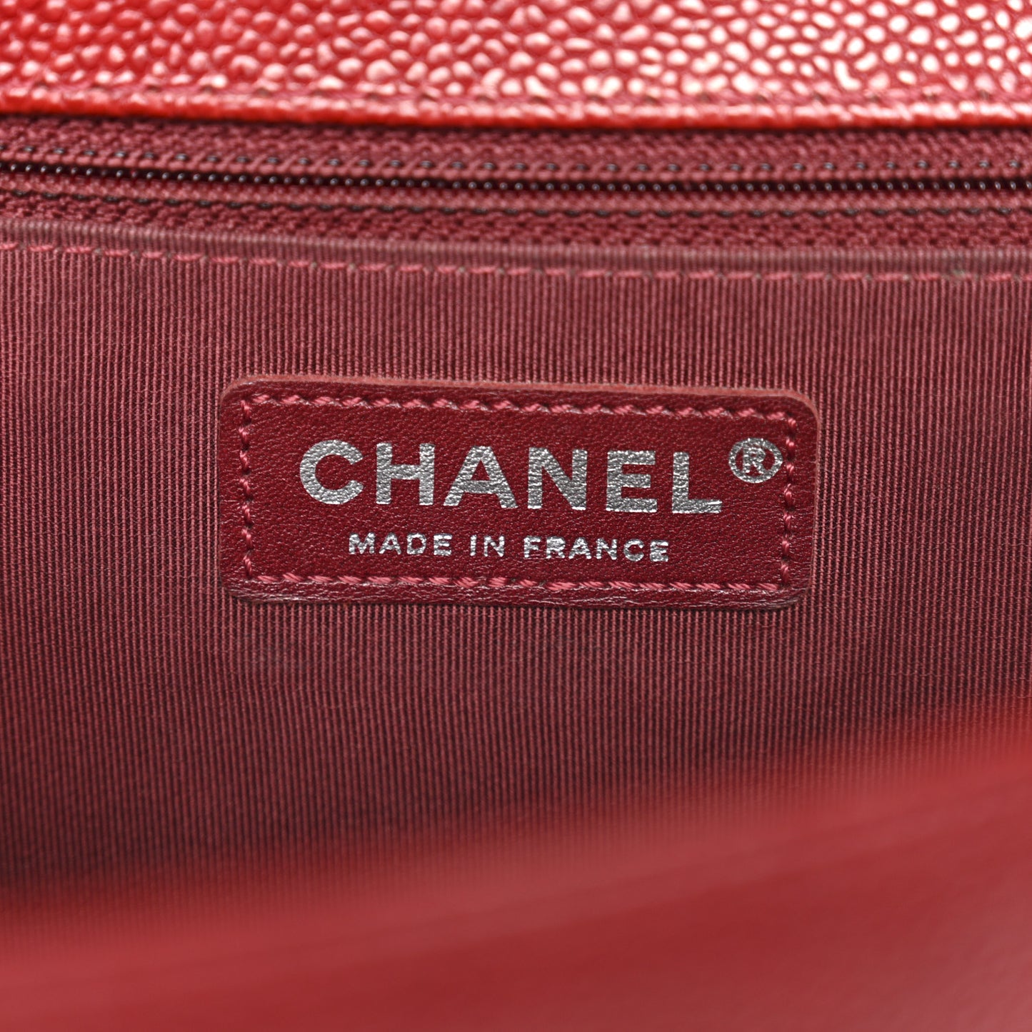 Caviar Quilted Large Boy Flap Dark Red