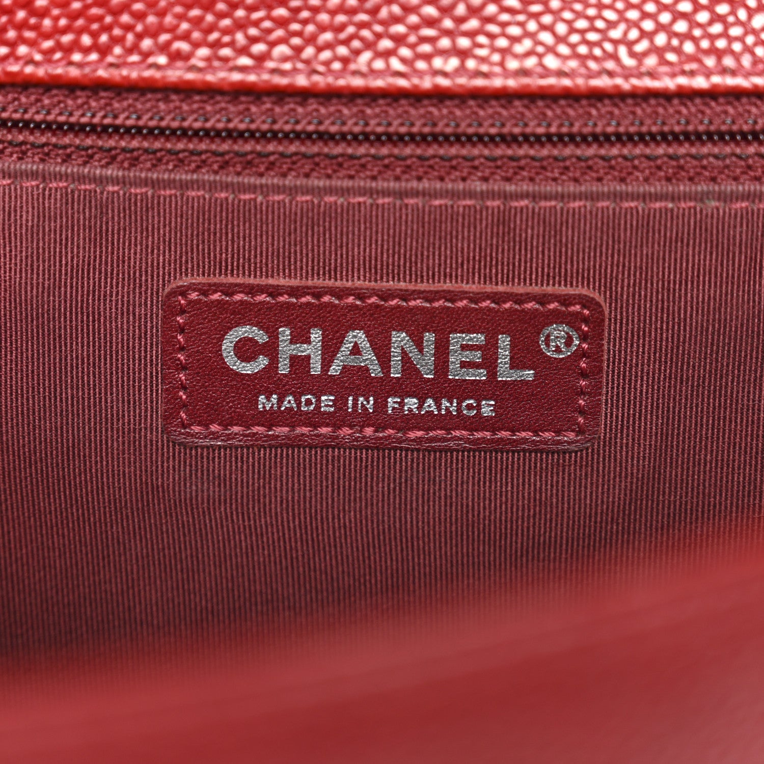 Chanel Caviar Quilted Large Boy Flap Dark Red 6 of 12