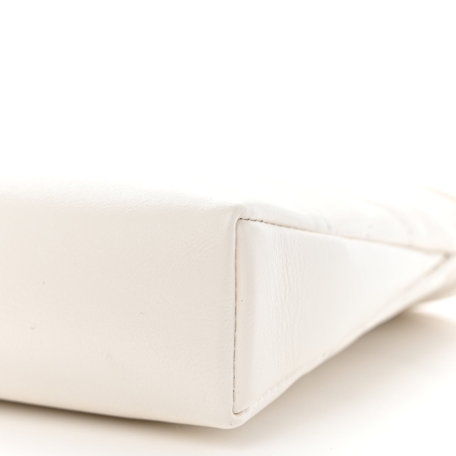 Chanel Shiny Crumpled Calfskin Quilted Nano 31 Shopping Bag White 10 of 11
