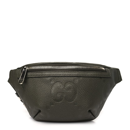 Gucci Piuma Calfskin Jumbo GG Embossed Small Belt Bag Dark Green 1 of 10