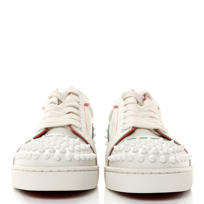 Christian Louboutin Calfskin Spikes Womens Vieira 2 Flat Sneakers 35.5 White 2 of 8
