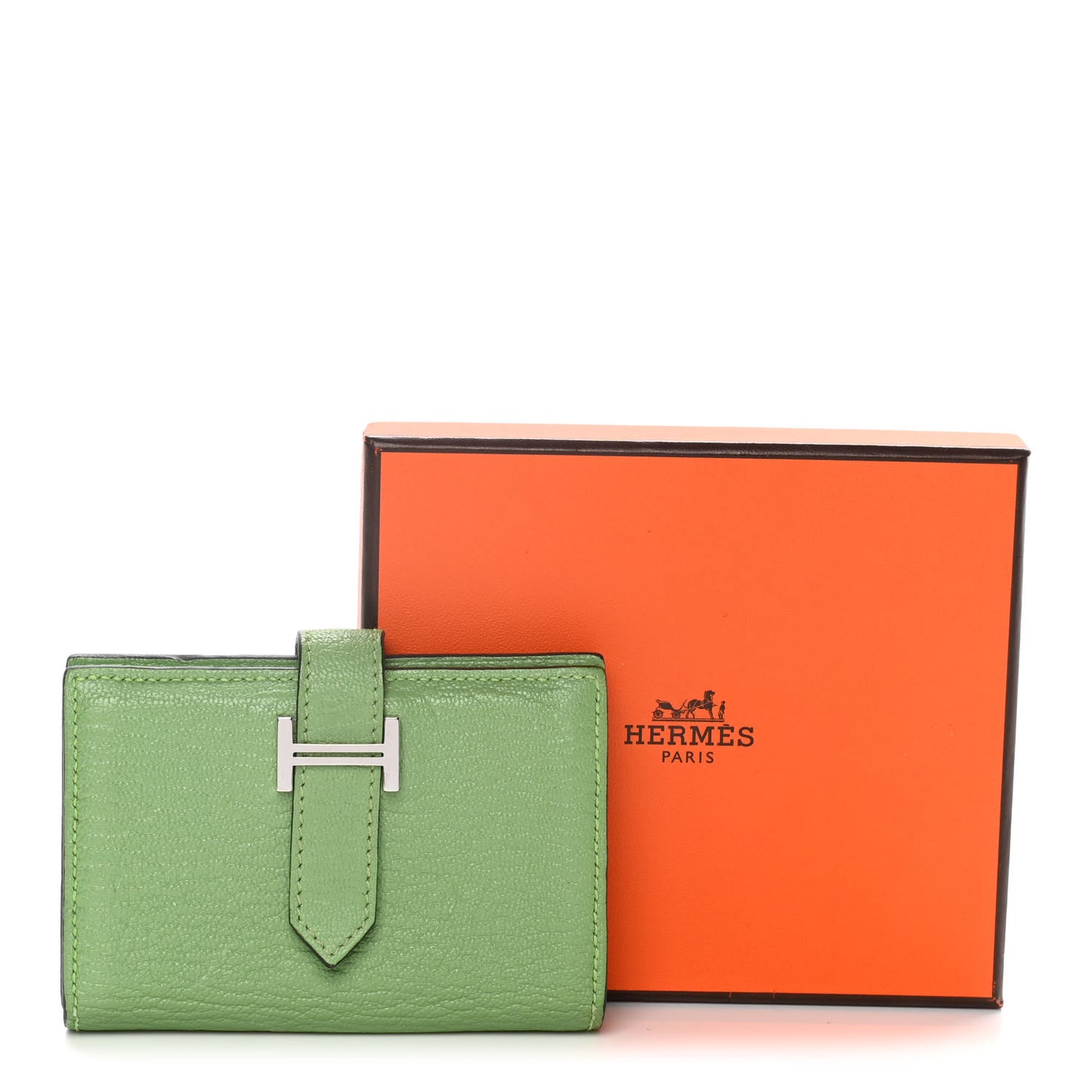 Chevre Mysore Mini Bearn Wallet Vert Criquet