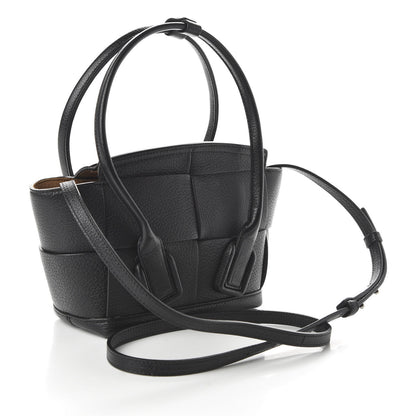 Bottega Veneta Grained Calfskin Mini Maxi Intrecciato Arco 33 Black 3 of 9