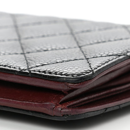 Chanel Caviar Quilted Yen Wallet Black 10 of 11