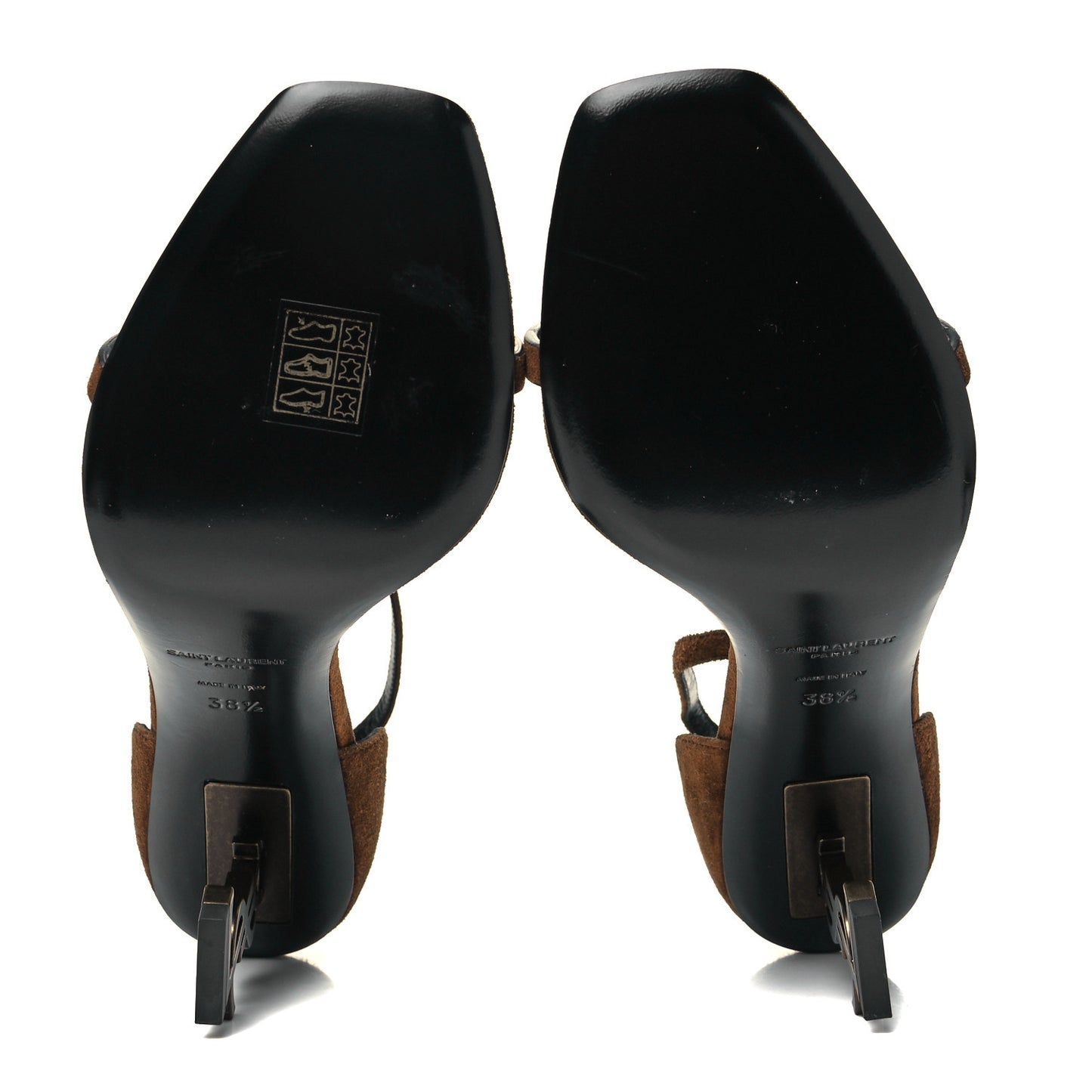 Suede Calfskin Opyum 110 Sandals 38.5 Cachemere Gold