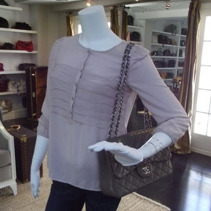 Chanel Caviar Jumbo Classic Flap Taupe 2 of 10
