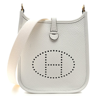 Hermes Taurillon Clemence Amazone Evelyne TPM New White 1 of 12