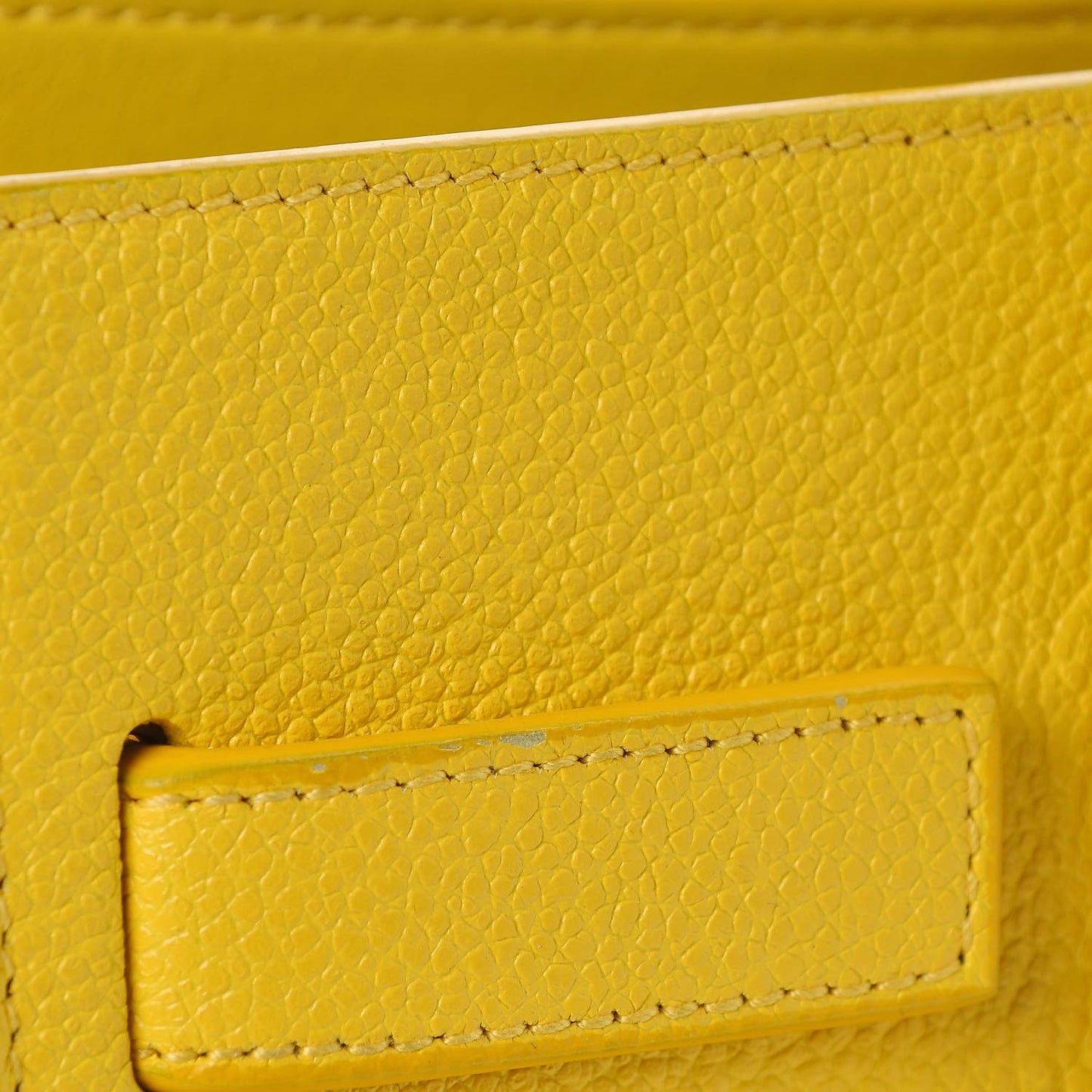 Grained Calfskin Baby Sac De Jour Yellow