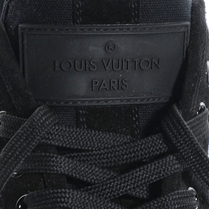 Louis Vuitton Suede Canvas Totem Sneakers 10 Black 6 of 7