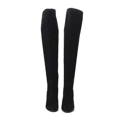 Louis Vuitton Suede Thigh High Boots 38 2 of 7