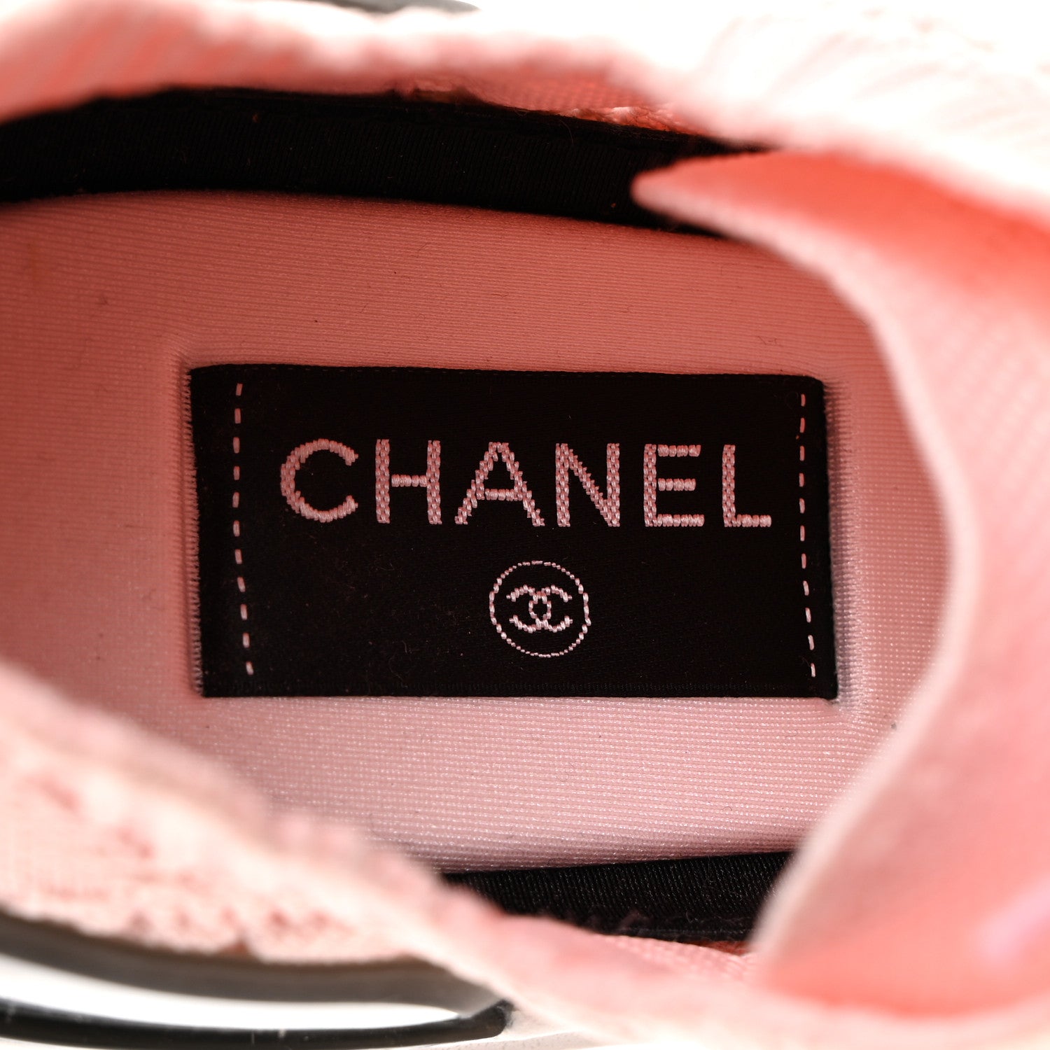 Chanel Mixed Fibers Quilted Womens CC Sneakers 41 Light Pink 6 of 8