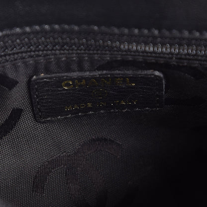 Chanel Glazed Calfskin Quilted CC Wristlet Black 6 of 6