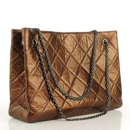 Chanel Aged Calfskin Reissue 2.55 Tote Bronze 3 of 7