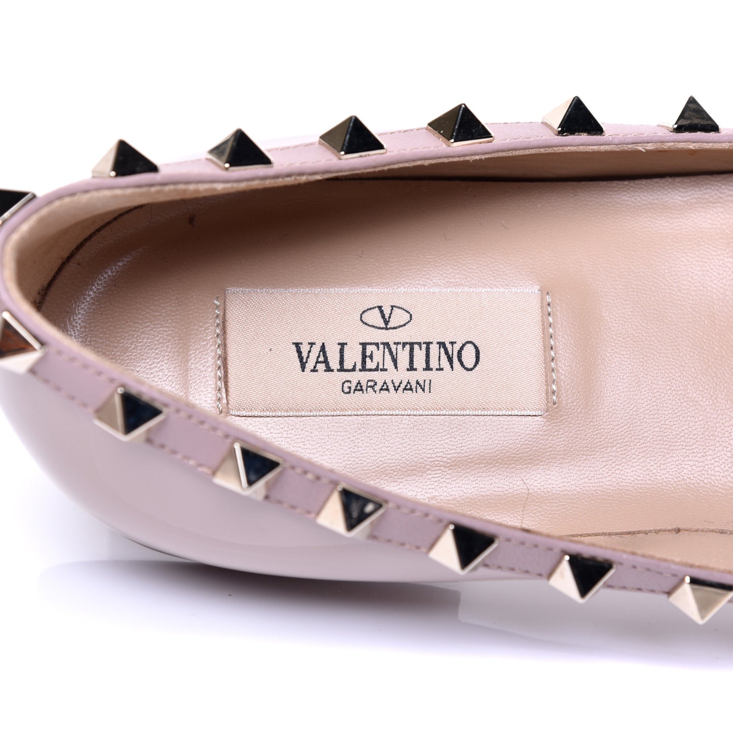 Patent Rockstud Ballerina Flats 38.5 Poudre