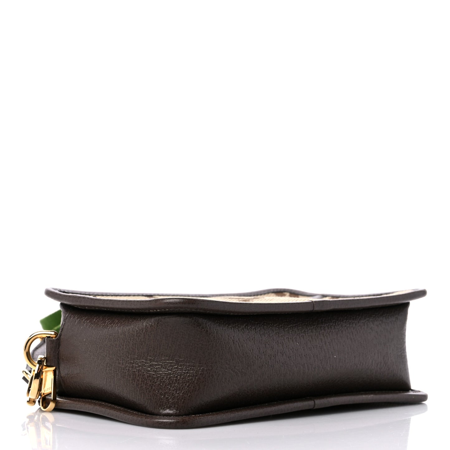 Monogram Jumbo GG Textured Dollar Calfskin Web Mini Crossbody Bag Camel Ebony New Acero