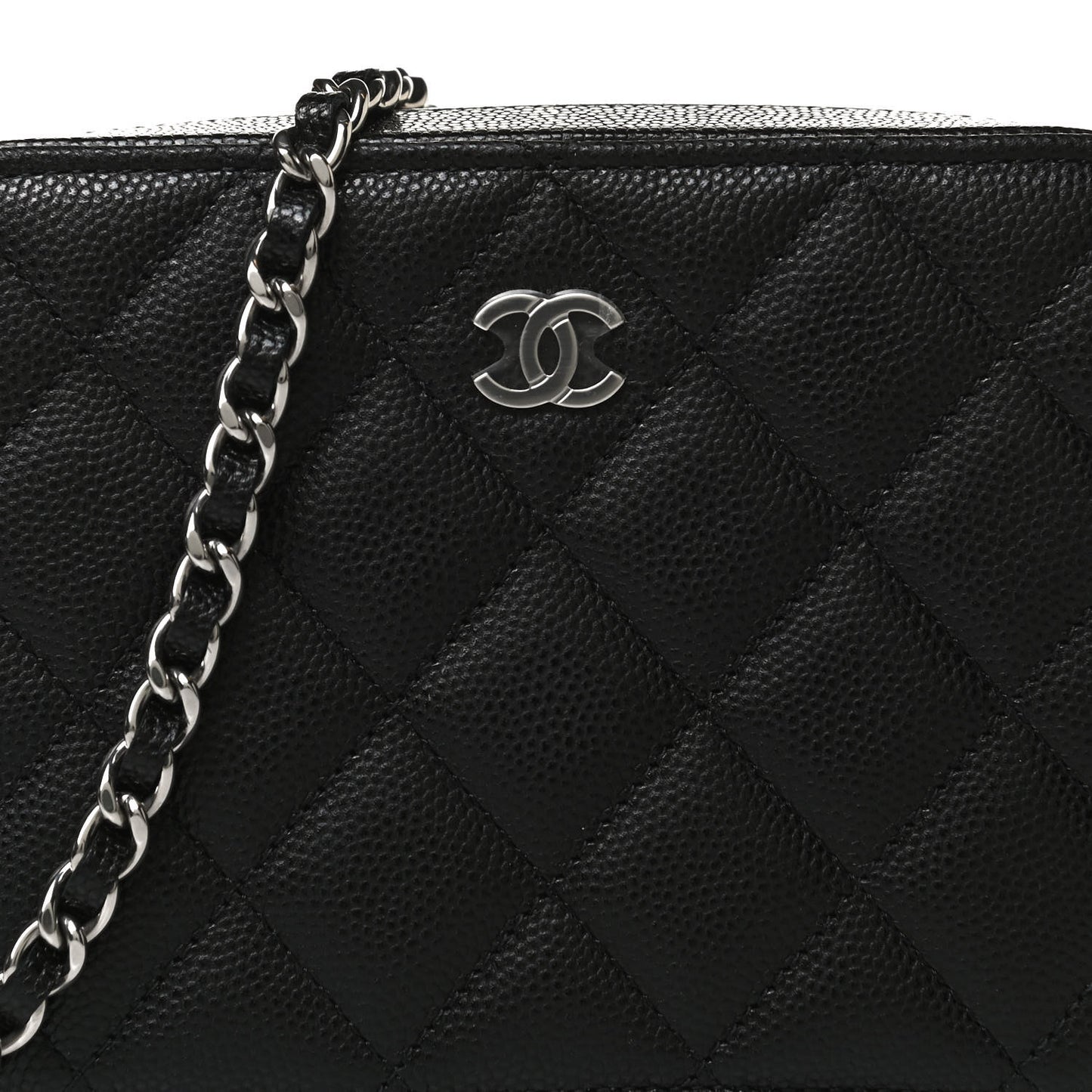 Caviar Quilted Camera Bag Black