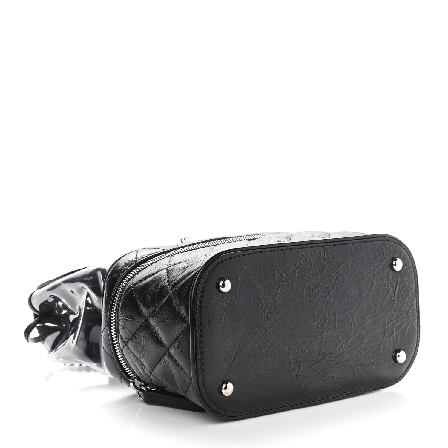 Chanel Crumpled Calfskin PVC Quilted Backpack Black 4 of 11