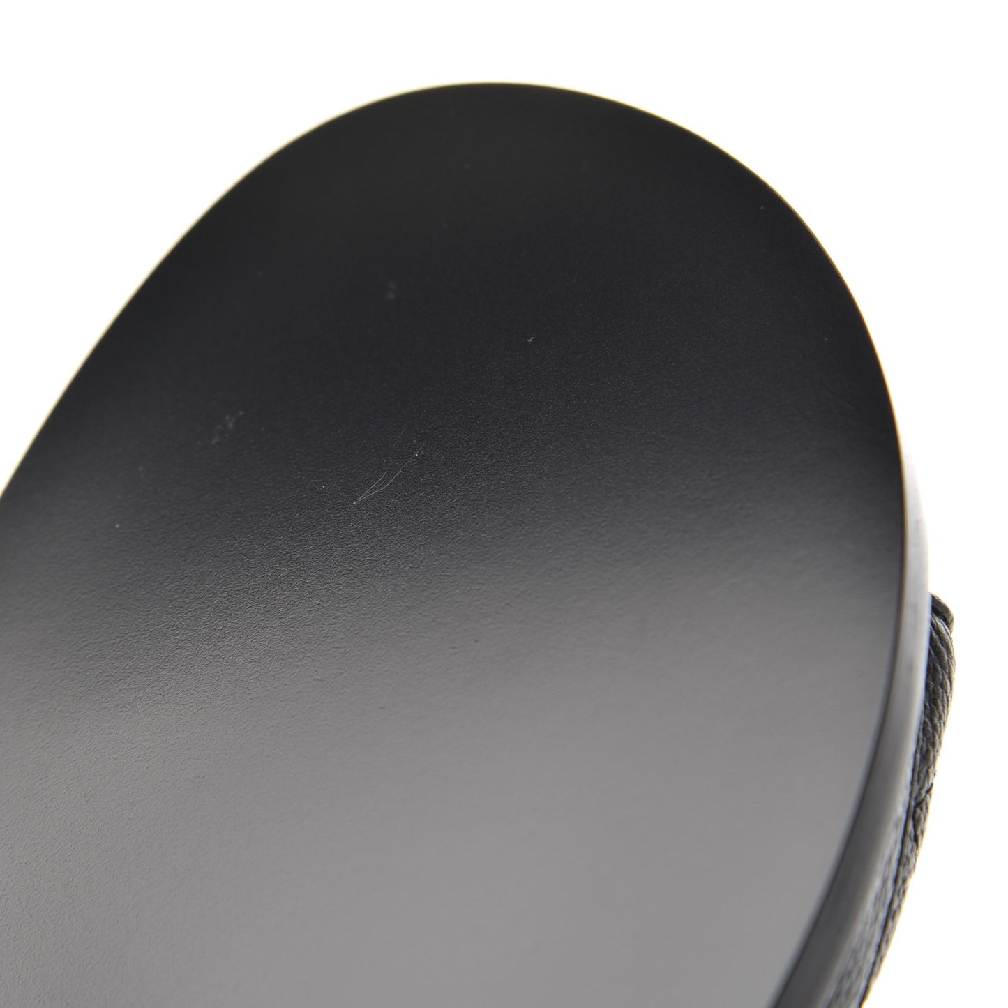 Grained Calfskin Velcro Dad Sandals 35 Black