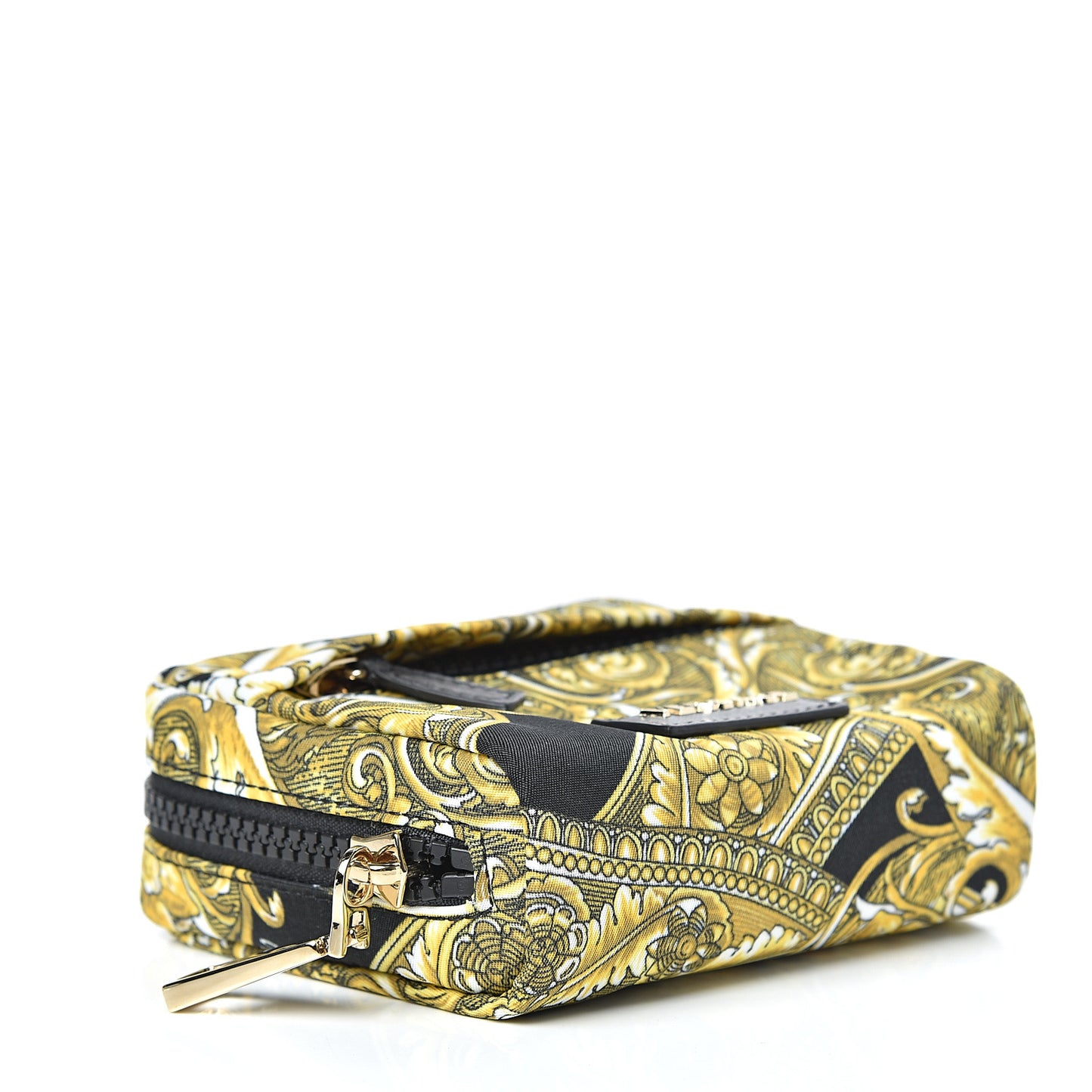 Nylon Barocco Print Zip Pouch Black