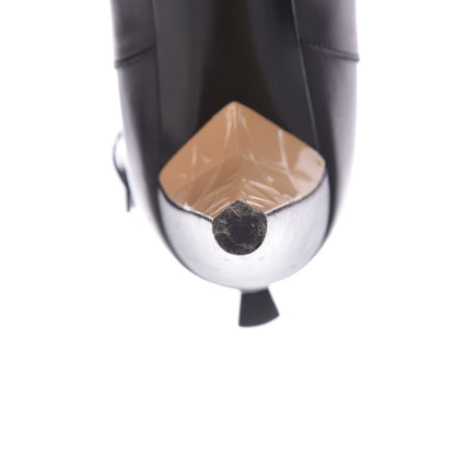 Chanel Lambskin Cap Toe Short Boots 39 Black 12 of 13